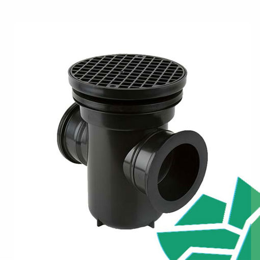 Picture of Underground B1001 Back Inlet Roddable Gully 90° Outlet Round Grid