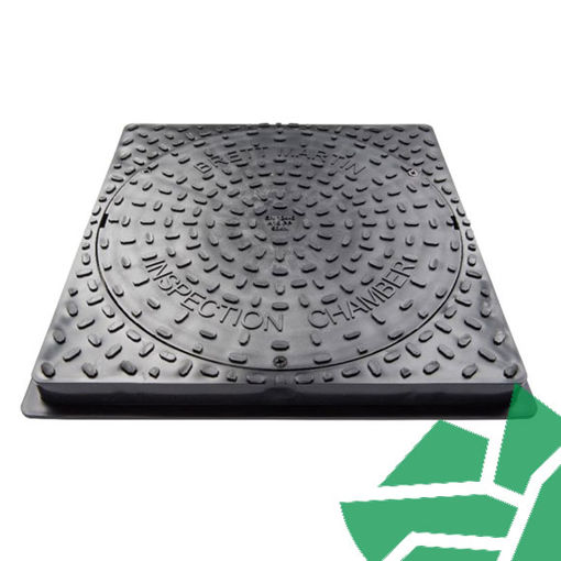 Picture of 450mm Dia. Secured Square Plastic Manhole Cover for Driveways 50kN B6260