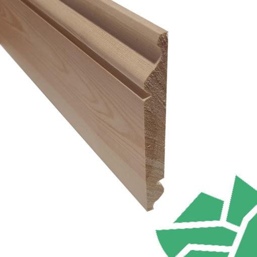 Picture of 25x175 Torus/Ogee Reversible Skirting Redwood - Finish Size: 20x169mm