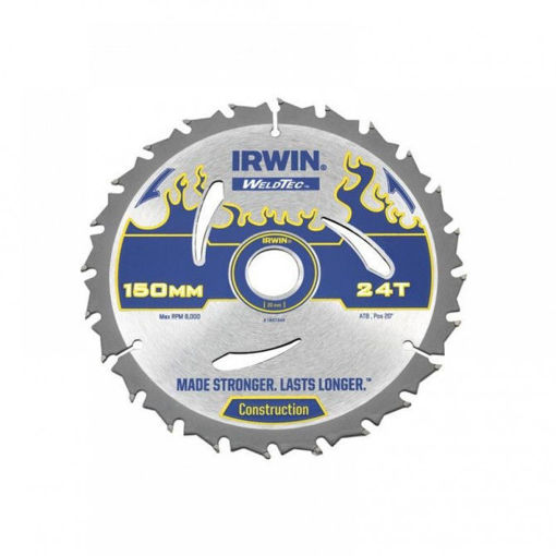 Picture of Irwin Weldtec Circular Saw Blade 165 x 30mm x 24T ATB