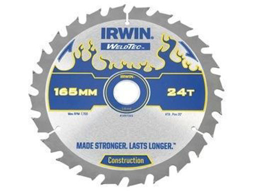 Picture of Irwin Weldtec Cordless Circular Saw Blade 165 x 20mm x 24T