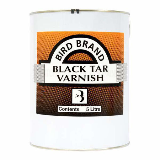 Picture of Bird Brand Black Tar Varnish 5 Litre