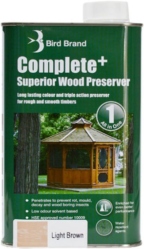 Picture of Bird Brand Complete Superior Wood Preserver Light Brown 2.5l