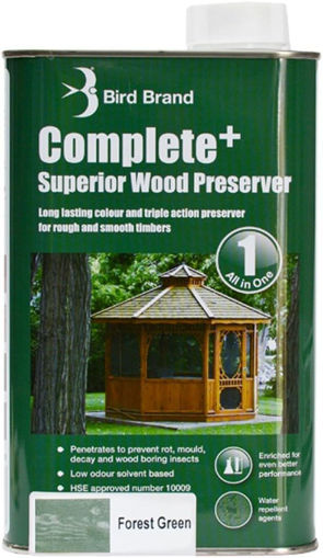 Picture of Bird Brand Complete Superior Wood Preserver Forest Green 1l