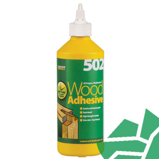 Picture of Everbuild 502 All Purpose Weatherproof Wood Adhesive D3 500ml