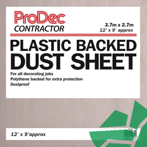 Picture of ProDec Contractor 12'x 9' Plastic Backed Dust Sheet