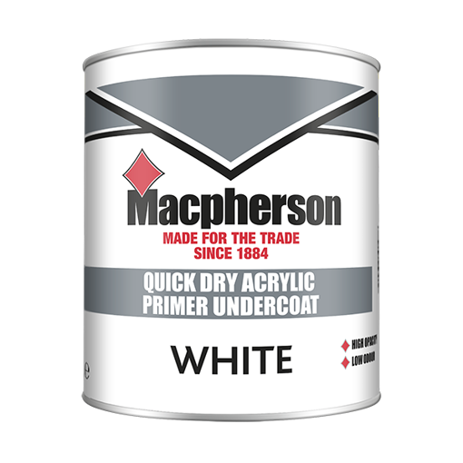 Picture of Macpherson Quick Dry Acrylic Primer Undercoat Paint White 1L