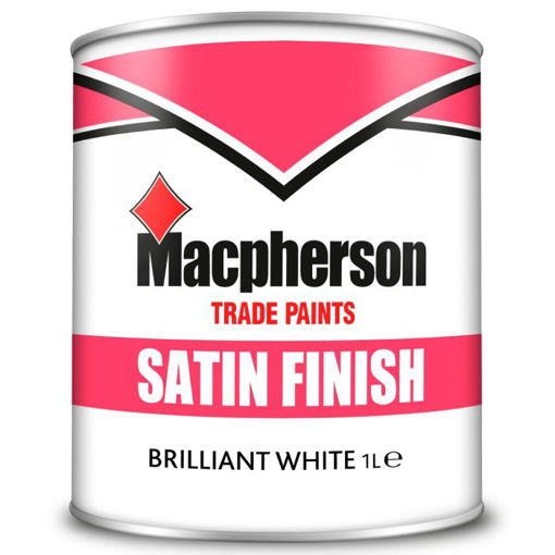 Picture of Macpherson Satin Paint Brilliant White 1L