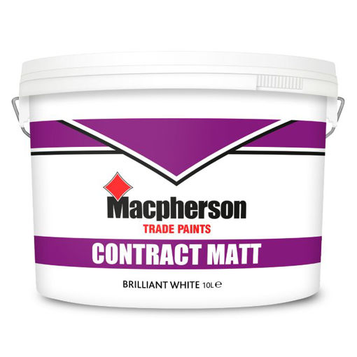 Picture of Macpherson Contract Matt Emulsion Brilliant White 10 Litre