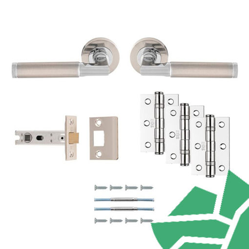 Picture of Belas Latch Pack - Ultimate Door Pack in Satin Nickel/Polished Chrome