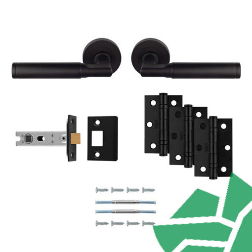 Picture of Belas Latch Pack - Ultimate Door Pack in Matt Black