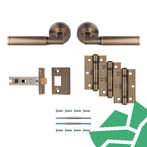 Picture of Belas Latch Pack - Ultimate Door Pack in Antique Brass