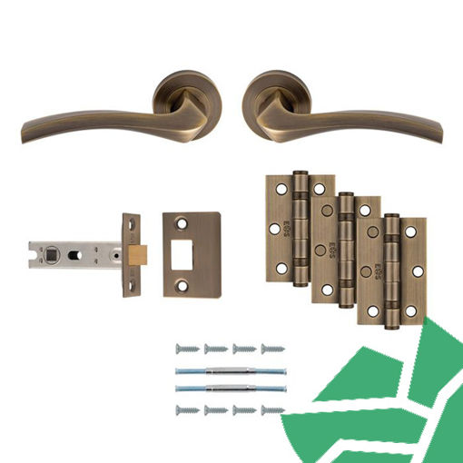 Picture of Sines Latch Pack - Ultimate Door Pack in Antique Brass