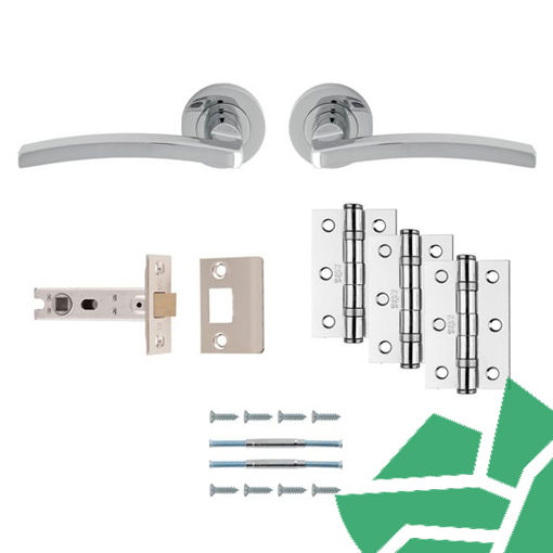 Picture of Tavira Latch Pack - Ultimate Door Pack in Polished Chrome