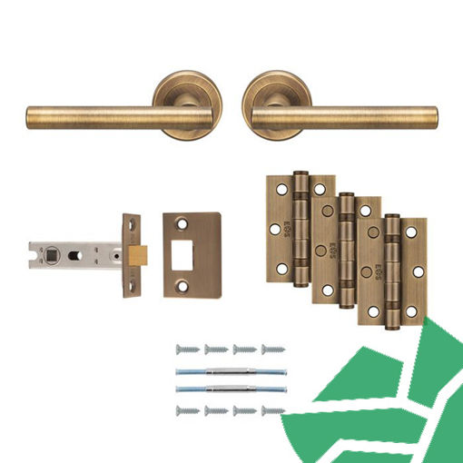 Picture of Faro Latch Pack - Ultimate Door Pack in Antique Brass