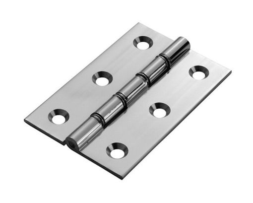 Picture of 75 x 50 x 2mm Double Steel Washered Butt Hinge C/W Screws (Pair)