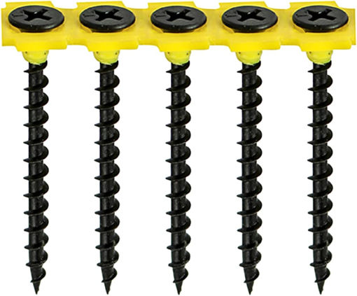 Picture of Collated Drywall Screws Black 3.5x75mm Box of 1000