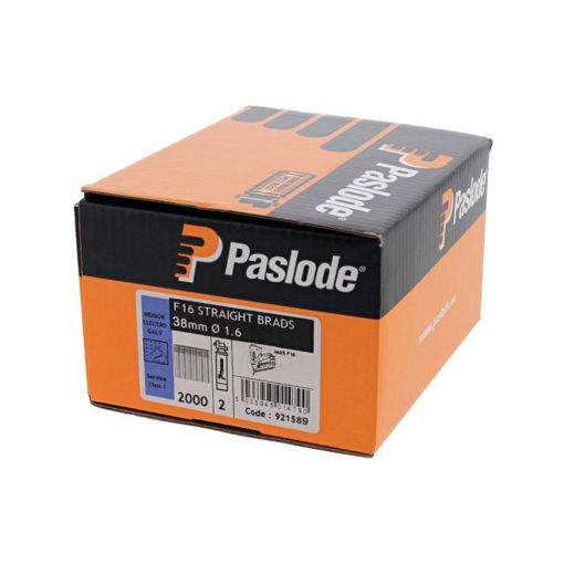 Picture of Paslode 38mm F16 Electrogalv Straight Brads for IM65 (2000) 921589