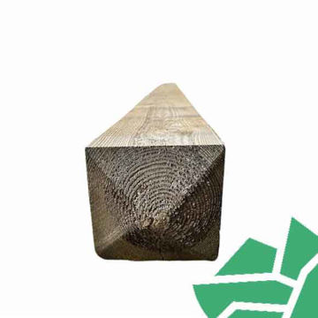 Show details for 150x150 Sawn UC4 Treated Four Way Weather Top Fence Post 2.4 m Picture of 150x150 Sawn UC4 Treated Four Way Weather Top Fence Post 2.4 m