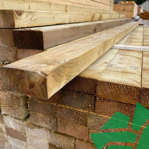 Picture of 47x100 Joist Regularised C24 Kiln Dried Treated Timber PEFC-2.4m 