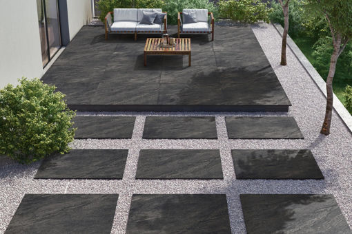 Picture of Brett Porcelain Paving Eclipse 900x600x20mm Anthracite Black