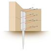 Picture of SleeperSecure Double Sleeper Corner Support Spike 750mm Galv