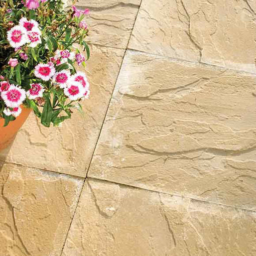 Picture of Broadway Economy Riven Utility Paving Slab 450x450mmx32mm Buff
