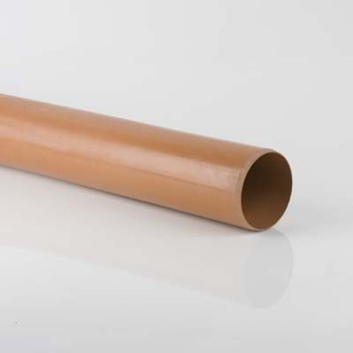 Picture of Underground 110mm x 3m B4001 Plain End Pipe 3m