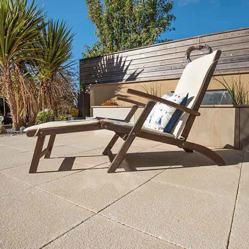 Picture of Brett Chaucer Concrete Paving Slabs 450x450x32mm Buff