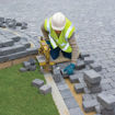 Picture of Brett Alpha Antique Large Driveway Block Paving 210x140x50mm Charcoal