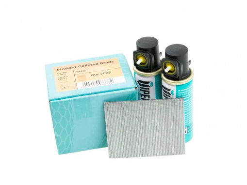 Picture of 38mm VIPER GALVANISED STRAIGHT Brad Nails + 2 Fuel Pack Cells  (2000)