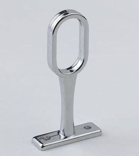 Picture of 30 x 15mm Chrome Centre Support Oval Bracket rail fittings 