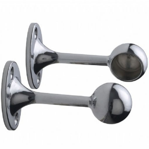 Picture of Rothley Chrome Plated Deluxe End Brackets 19mm