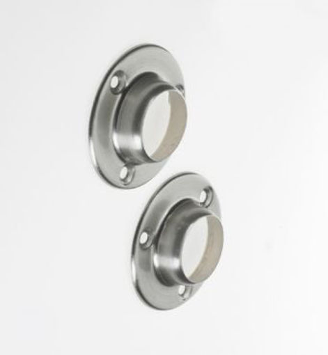 Picture of Rothley Chrome Plated Deluxe Fittings End  Rail Sockets 19mm
