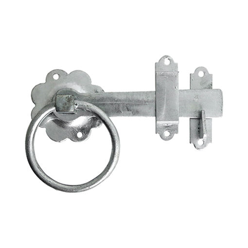 Picture of Plain Ring Handled Gate Latch 150mm / 6" Galv